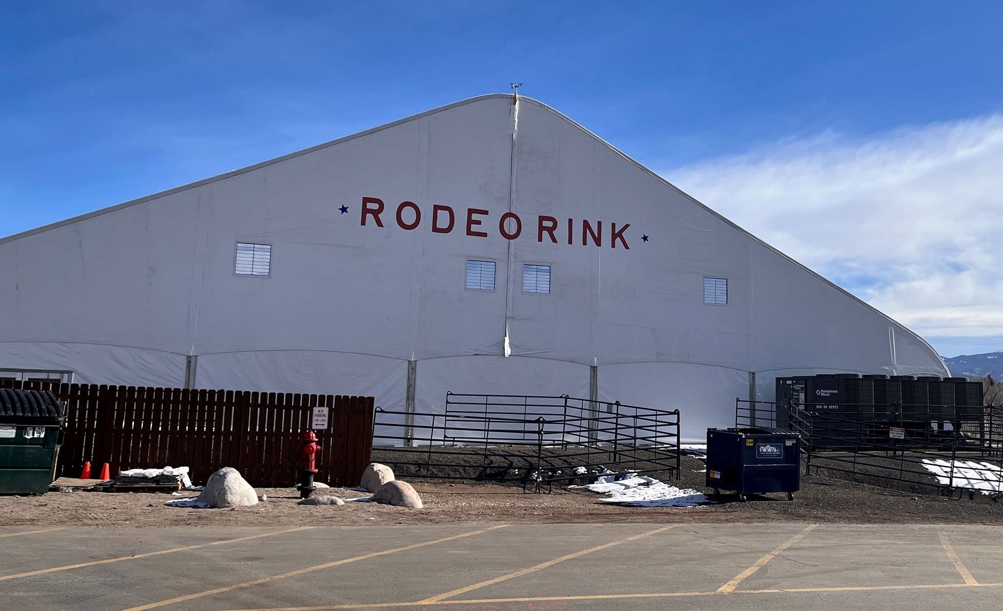 Rodeo Rink Outside from parking lot