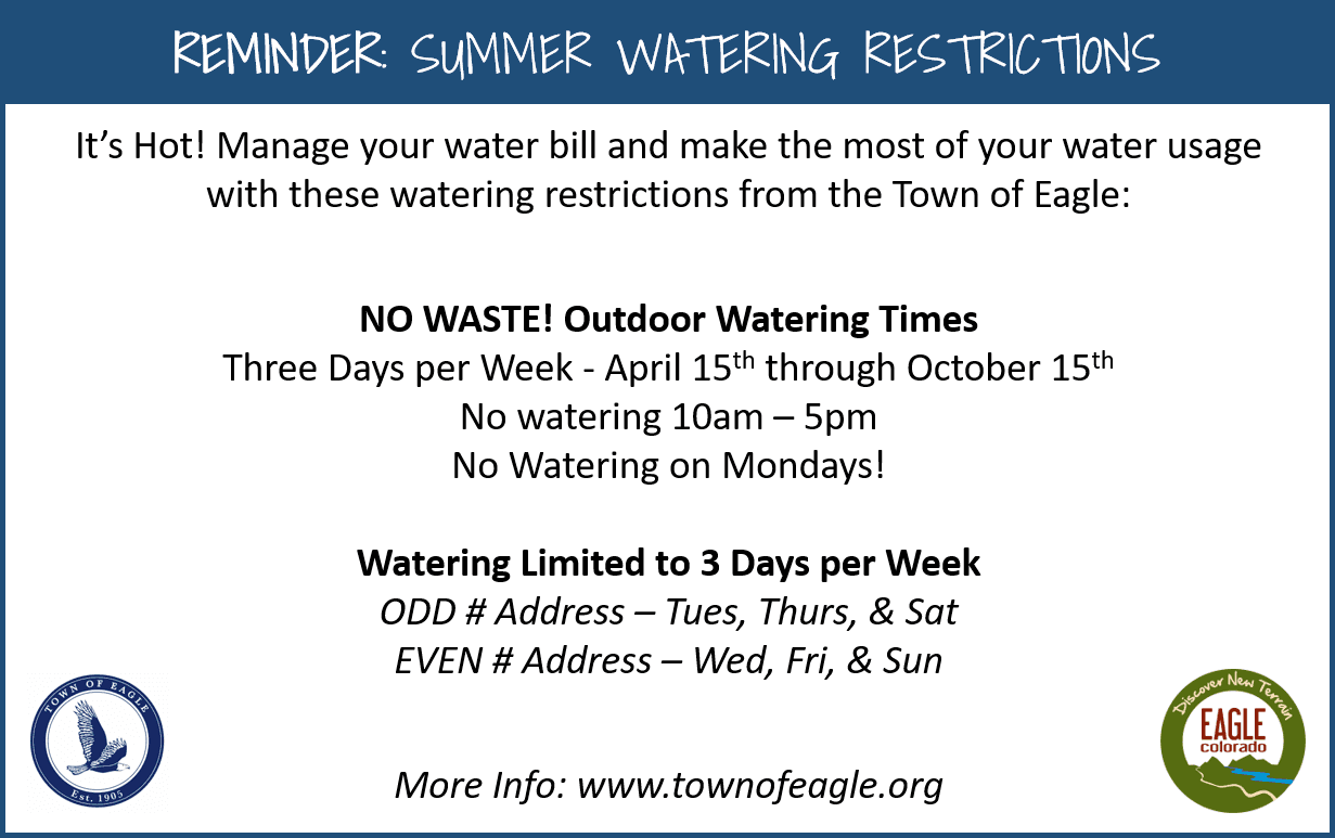 Summer Water Restrictions